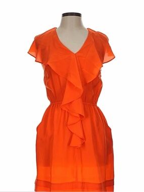 Greylin Vibrant Orange Sleeveless Dress